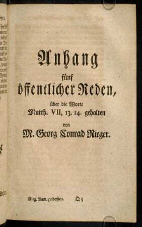 609-728, Anhang fuenf oeffentlicher Reden