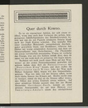 Quer durch Kowno