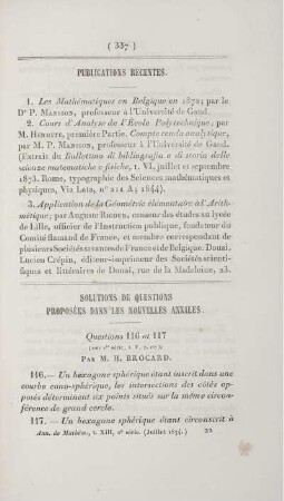 Publications récentes.