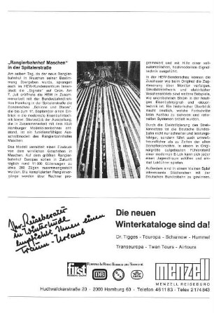 "Rangierbahnhof Maschen" in der Spitalerstraße