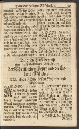 Die dritte Classe begreift eine ausführlichere Erklärung der Christlichen Lehre und der Lebens-Pflichten