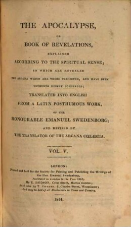Works, 18. Vol. 5. - 1814