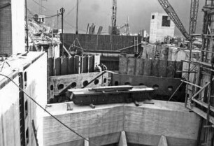 Bau der zweiten Schleuse Neckarsteinach/Neckar