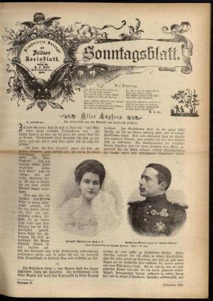 Ausgabe vom Sonntag, den 26. April 1903.