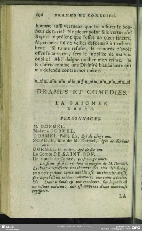 Drames Et Comedies