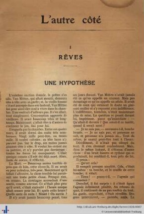 I. Rêves.