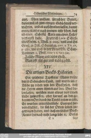 XIV. Die artigen Bocks-Historien.