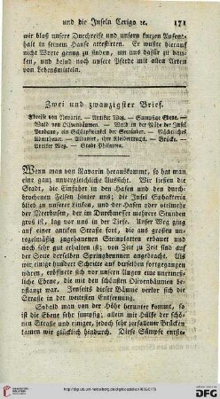 Zwei und zwanzigster Brief