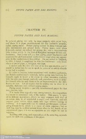 Chapter IV. Piping paper and bag making