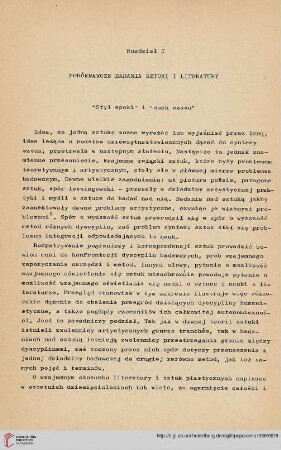 Rodział I: Porównawcze badania sztuki i literatury