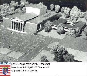 Darmstadt, Landestheater / Modell des sogn. 'Köhler-Plans I' zum Wiederaufbau