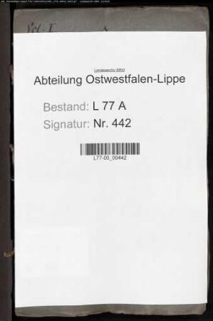 Anstellung der Justizamtmänner, Amtsschreiber, Assessoren und Auditoren beim Amt Varenholz