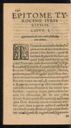 Epitome Tyrocinii Iuris Civilis.