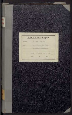 Höhscheid: Stadtverordnetenversammlung 1808-1813