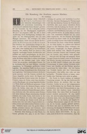 Die Bemalung des Aeußern unserer Kirchen