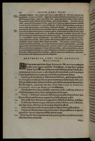 Argumentum Libiri Primi Adversus Marcionem.