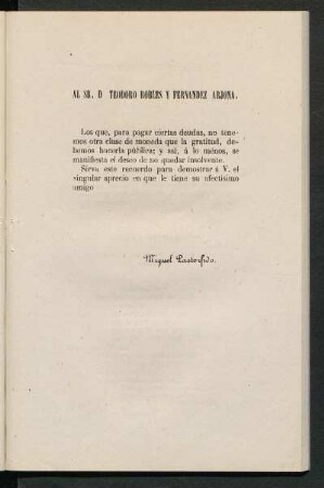 [Dedicatoria] Al Sr. D. Teodoro Robles y Fernandez Arjona