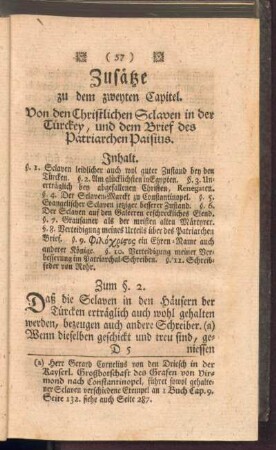 Zusätze zu dem zweyten Capitel