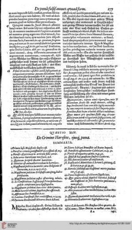 Pars Prima, Quaestio 44 De Crimine Haereseos,...