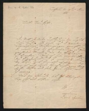 Brief an Pathe : 29.05.1852