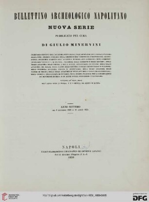 N.S.7: Bullettino archeologico Napoletano