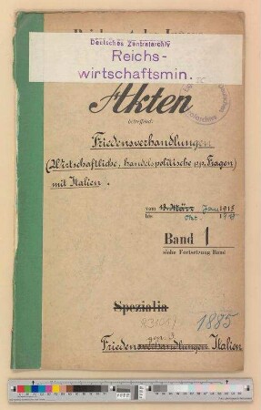 Friedensverhandlungen mit einzelnen Ländern: Italien