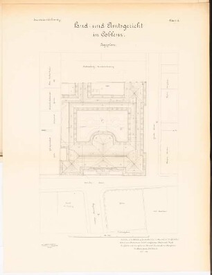 Land- und Amtsgericht, Koblenz: Lageplan 1:200