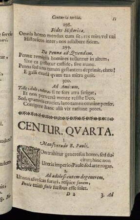 Centuria Quarta.