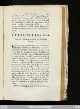 Quartum Momentum ducitur ex Miraculis Christi.