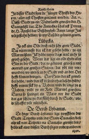 Der Berch Lybanus.