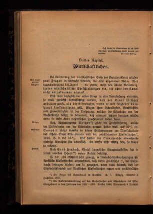 Drittes Kapitel. Wirtschaftliches.