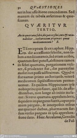 Quaeritur Tertio.