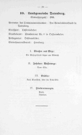 10. Landgemeinde Tatenberg.