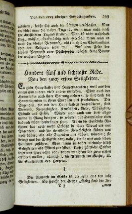 Hundert fünf und sechzigste Rede. Von den zwey ersten Seligkeiten.