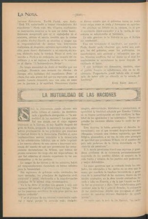 La mutualidad de las naciones