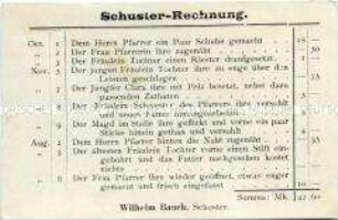 Humoristische Schuster-Rechnung