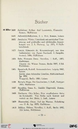Bücher (Nr. 1400-1567)