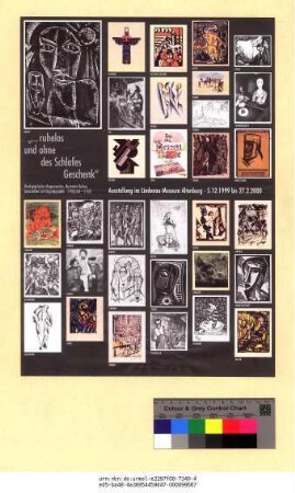 Originaltitel: "...ruhelos und ohne des Schlafes Geschenk" Druckgraphische Mappenwerke, illustrierte Bücher, Zeitschriften mit Originalgraphik. 1903/04 - 1932 Ausstellung im Lindenau-Museum Altenburg 5.12.1999 bis 27.2.2000