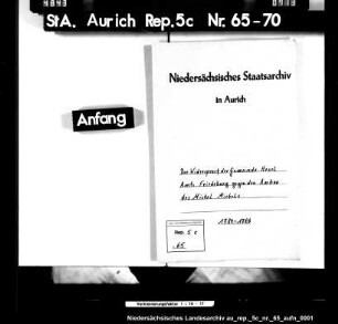 Der Widerspruch der Gemeinde Hesel, Amts Friedeburg gegen den Anbau des Michel Michels
