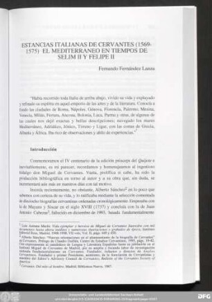Estancias Italianas De Cervantes (1569-1575) El Mediterraneo En Tiempos De Selim II Y Felipe II Fernando Fernández Lanza