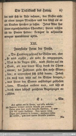 XIII. Zweyfache Form der Poesie
