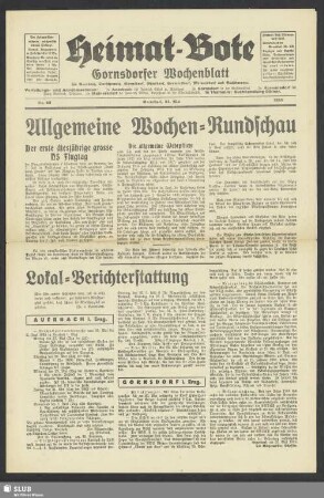 Heimat-Bote : Wochenblatt und Anzeiger für Auerbach, Dorfchemnitz, Gornsdorf, Günsdorf, Hormersdorf, Meinersdorf und Nachbarorte