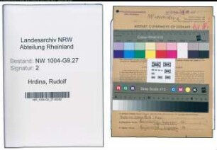 Entnazifizierung Rudolf Hrdina , geb. 24.05.1899 (Bauunternehmer)