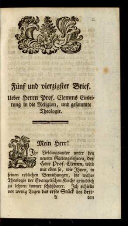 Fünf und vierzigster Brief.