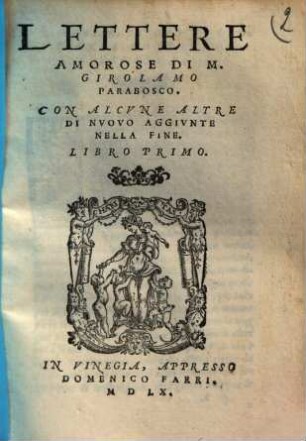 Lettere amorose, 1