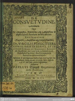 De consuetudine axiomata