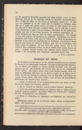 Sommerzeit und Institut