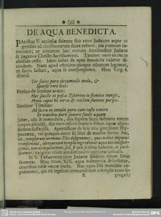 De Aqua Benedicta