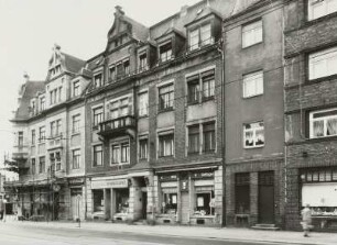 Dresden-Trachau, Leipziger Straße 218 und 216. Wohnhäuser (um 1900) mit Läden
