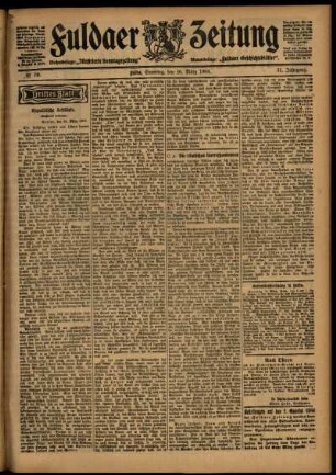 Dritte Ausgabe vom Samstag, den 26. März 1904.